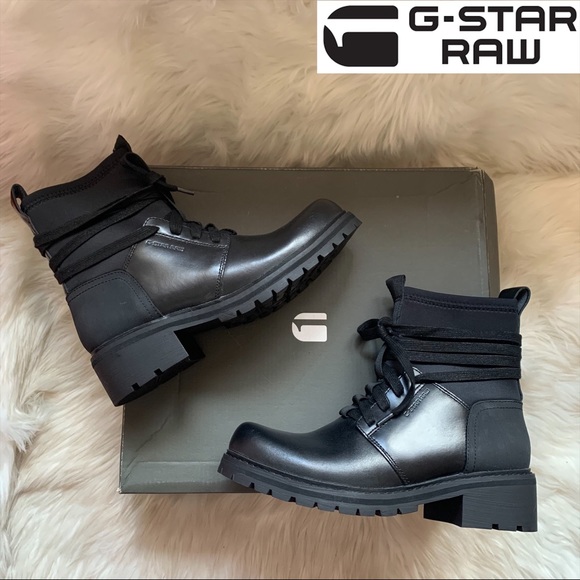 G-Star Shoes - New! G-STAR RAW Deline Sock Combat Leather Boots